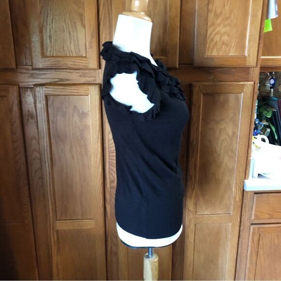 Adrienne Vittadini Easy Luxe Ruffle Scoop Neck Sweater Size S - Picture 5 of 9